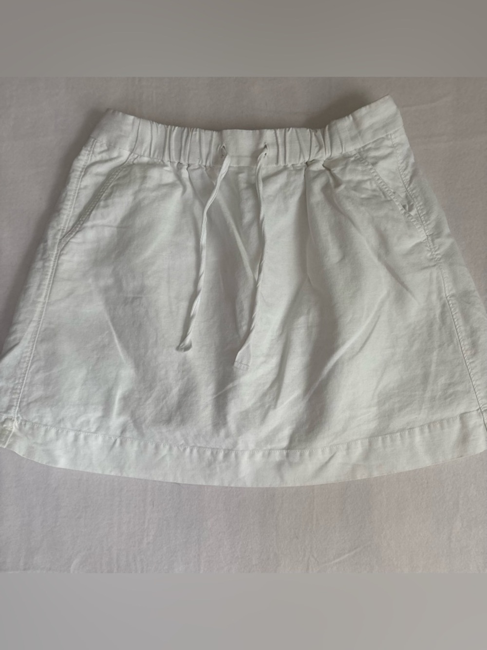 J. Crew White Cotton Waist Skirt